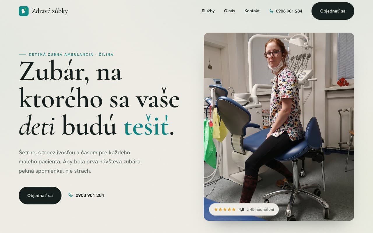 Náhľad webu Gekam Dental